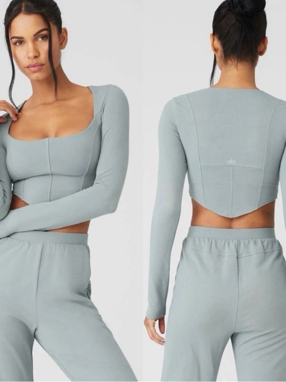 Alo Yoga Soft Sculp Long Sleeve Corset Top